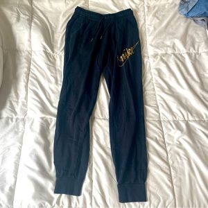 Nike Joggers With Gold Accent